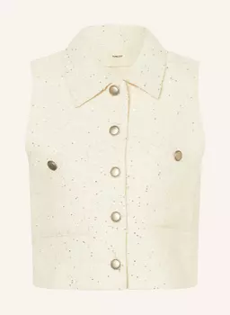 Жилет из букле с пайетками Suncoo, экрю