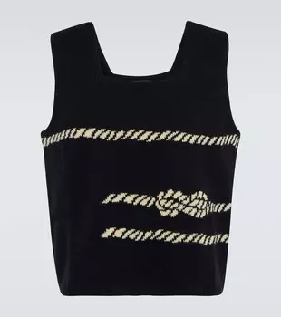 Жилет из чистой шерсти Prada, Nero+Polline
