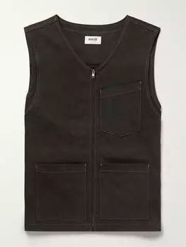 Жилет из денима Ogden AGOLDE, коричневый