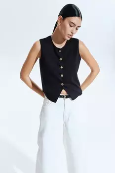 Жилет из джерси H&M, черный
