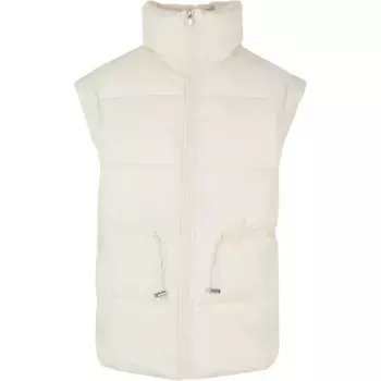 Жилет из джерси URBAN CLASSICS " Urban Classics Women's Ladies Waisted Puffer Vest" (1 шт.), белый