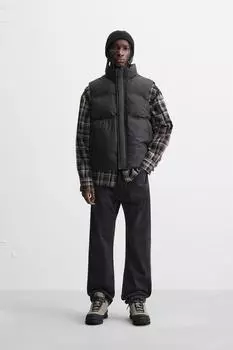 Жилет из фугу ZARA, черный