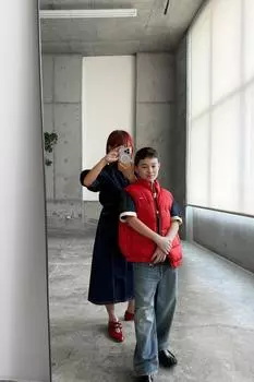 Жилет из фугу ZARA, красный