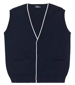 Жилет из хлопкового свитера Il Gufo, синий