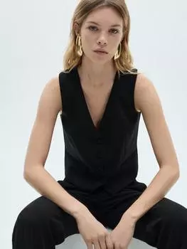 Жилет из игуаны Mango, черный