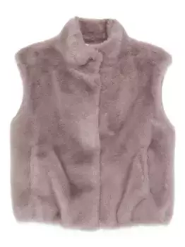 Жилет из искусственного меха Herno, фиолетовый