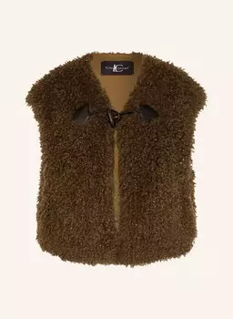 Жилет из искусственного меха Luisa Cerano, коричневый