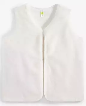 Жилет из искусственного меха с v-образным вырезом для девочек Epic Threads, белый