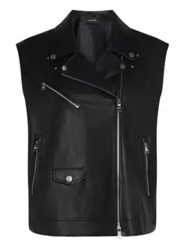 Жилет из искусственной кожи KARL LAGERFELD, черный