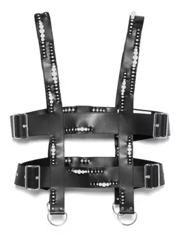 Жилет из искусственной кожи Noir Kei Ninomiya, черный