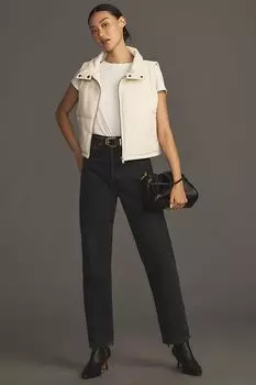 Жилет из искусственной кожи от Anthropologie, слоновая кость