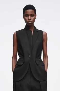 Жилет из льна COS, черный