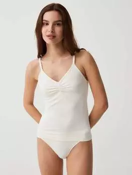 Жилет из микрофибры со сборками Ovs, цвет optical white