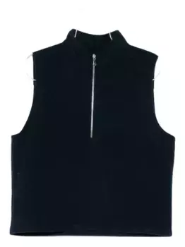 Жилет из натуральной шерсти на молнии Rier, синий