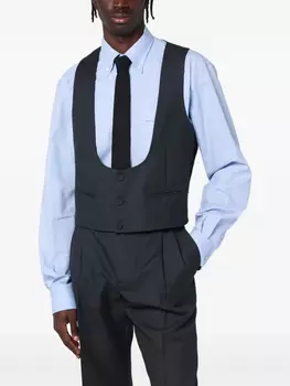 Жилет из натуральной шерсти Valentino Garavani, серый