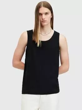 Жилет из органической хлопчатобумажной смеси edwards AllSaints, черный