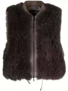 Жилет из овчины Fabiana Filippi, серый