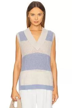 Жилет из полосатой сетки Autumn Cashmere, slate & mojave combo