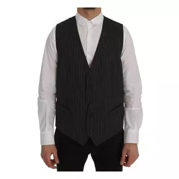 Жилет из серой шерсти Dolce & Gabbana