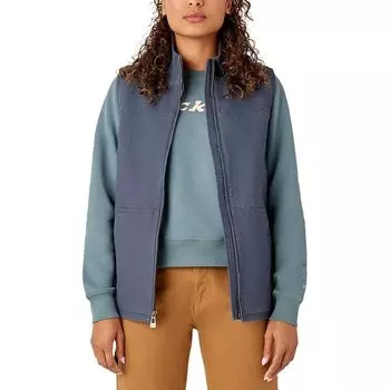 Жилет из шерпы с утиным принтом Dickies, серый