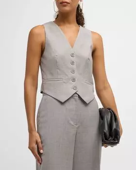 Жилет из шерсти Deb SIMKHAI, цвет Heather Gray