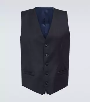 Жилет из шерсти и шелка Dolce&Gabbana, синий