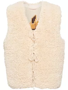 Жилет из шерсти Pony Tapestry BODE, бежевый
