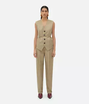 Жилет из шерсти принца Уэльского Bottega Veneta, синий/желтый/бежевый
