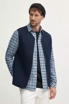 Жилет из шерсти Samsoe Samsoe, темно-синий