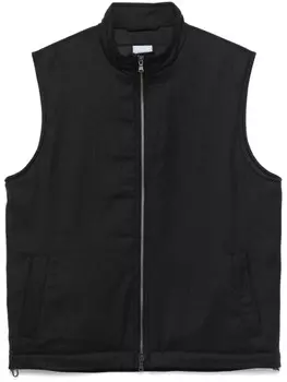 Жилет из шерсти Sunspel, серый