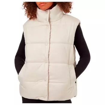 Жилет из синтетического волокна Tentree Women's Reversible Cloud Shell Oversized Vest, цвет Pale Oak/Fossil