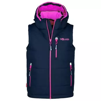 Жилет из синтетического волокна Trollkids Kid's Narvik Vest XT, цвет Navy/Magenta
