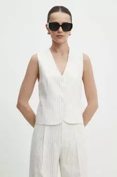Жилет из смесового льна Answear Lab, белый