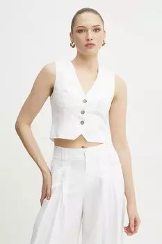 Жилет из смесового льна Ermanno Scervino, белый