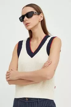 Жилет из смесовой шерсти Levi's, желтый