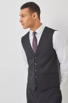 Жилет из смесовой шерсти Next, черный