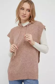 Жилет из смесовой шерсти Sisley, бежевый