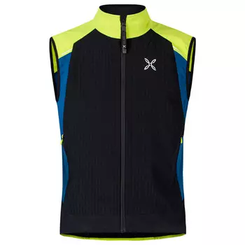 Жилет из софтшелла Montura Wind Revolution Vest, цвет Nero/Verde Lime