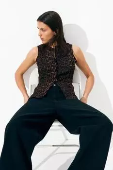 Жилет из структурированного трикотажа. H&M, мультиколор