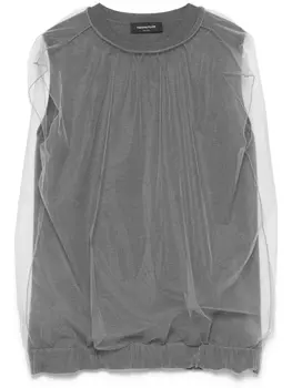 Жилет из тюлевых панелей Fabiana Filippi, серый
