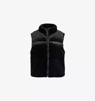 Жилет из велюра с кристаллами и логотипом Lightning Juicy Couture, черный