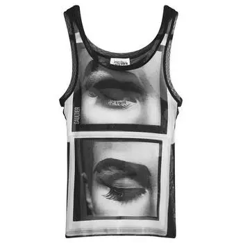 Жилет Jean Paul Gaultier Eyes & Lips Print Top, цвет Black & Grey