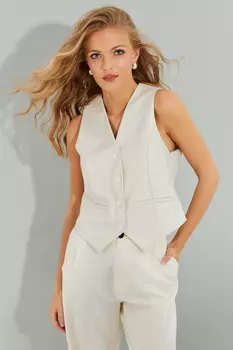 Жилет - Экрю - Базовый Cool & Sexy, экрю