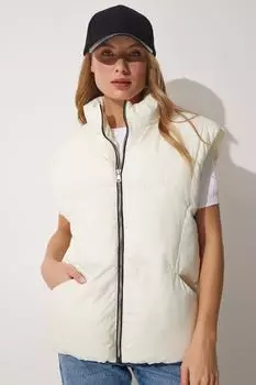 Жилет - Экрю - Пуховик Happiness stanbul