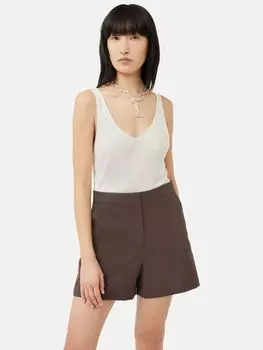 Жилет Jigsaw Plain из смесового льна, цвет слоновой кости