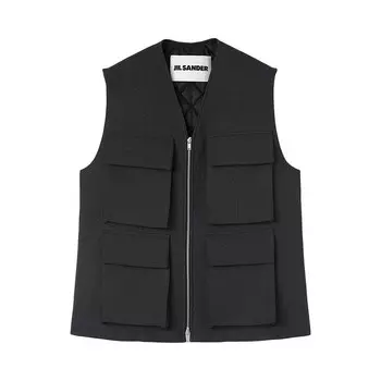 Жилет Jil Sander Wool Vest Charcoal, серый