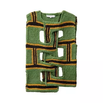 Жилет JW Anderson Interwoven Stripe Runway Vest, зеленый