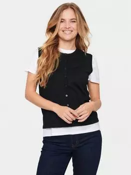 Жилет-кардиган mila Saint Tropez, черный