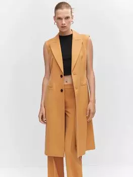 Жилет Кариби Mango, темно-желтый