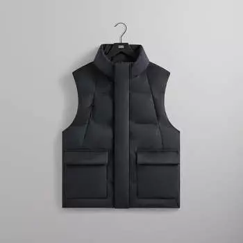 Жилет Kith Bonded Microsuede Midi Vest, черный